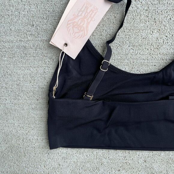 HAH by Free People Cami BrHAH Bralette Bra XS Noir Scoop‎ Neckline Stretchy  NEW - Picture 6 of 8